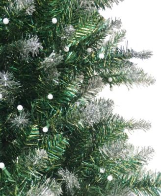 Puleo 7.5 ft. Pre-Lit Glistening Acadia Spruce Artificial Christmas Tree