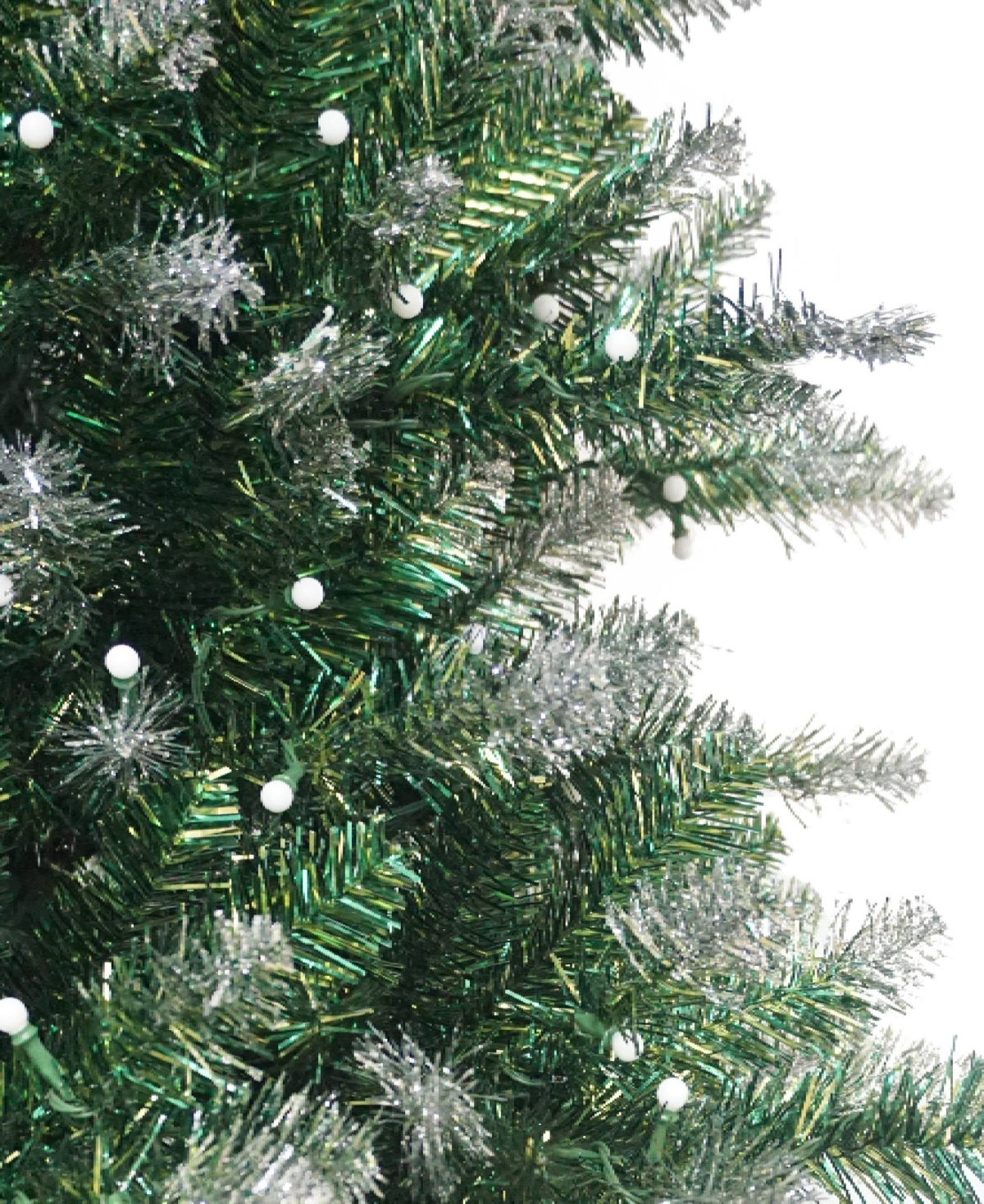Puleo 7.5 Ft. Pre-lit Glistening Acadia Spruce Artificial Christmas Tree In Green
