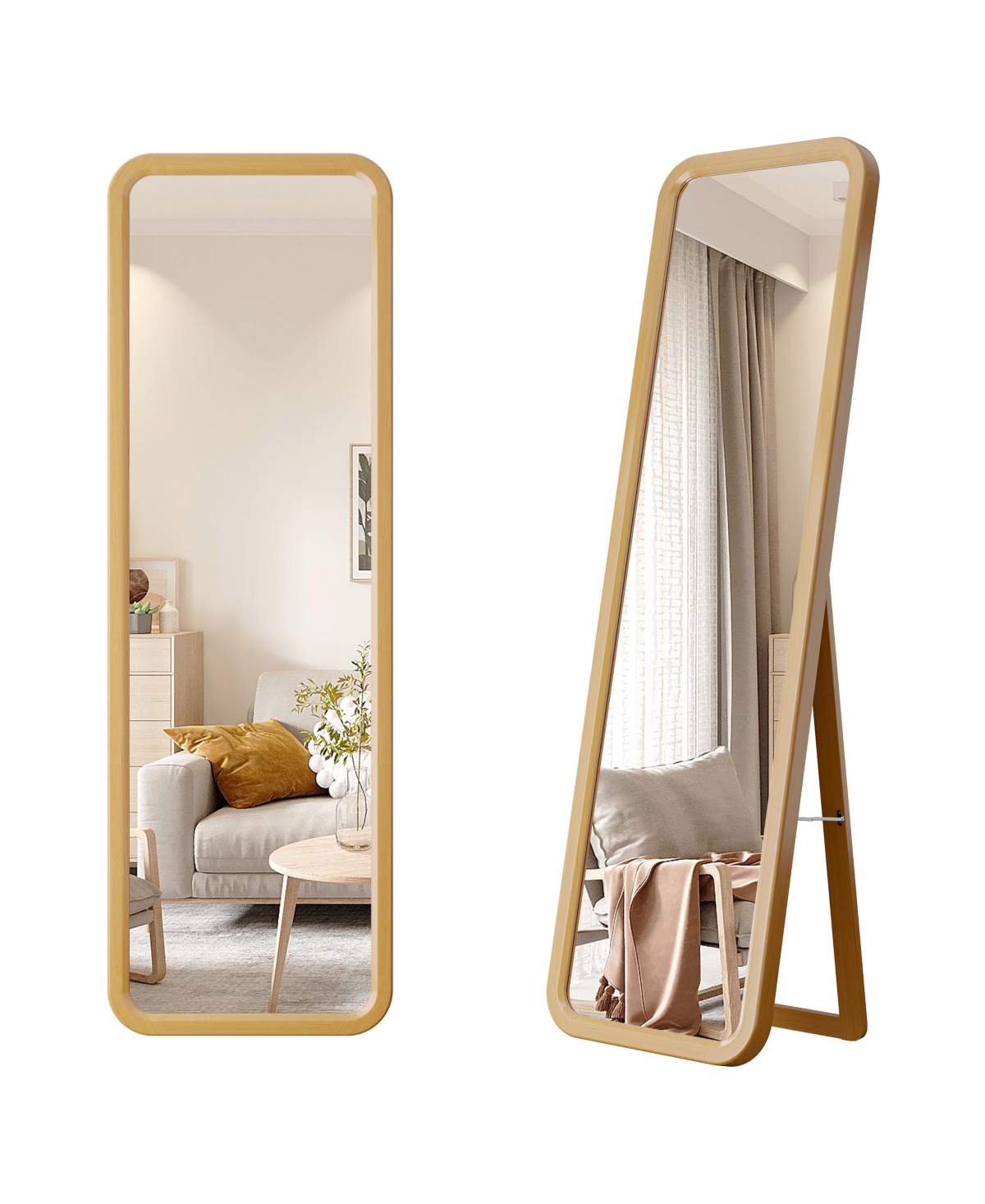 Solid Wood Full Length Mirror - Wood