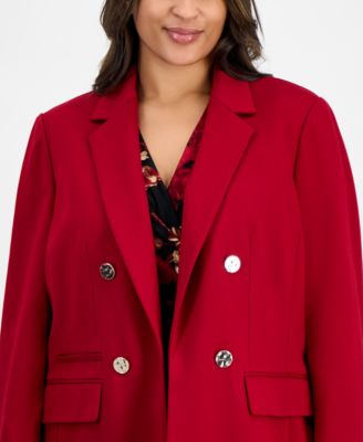 Plus Size Open-Front Blazer