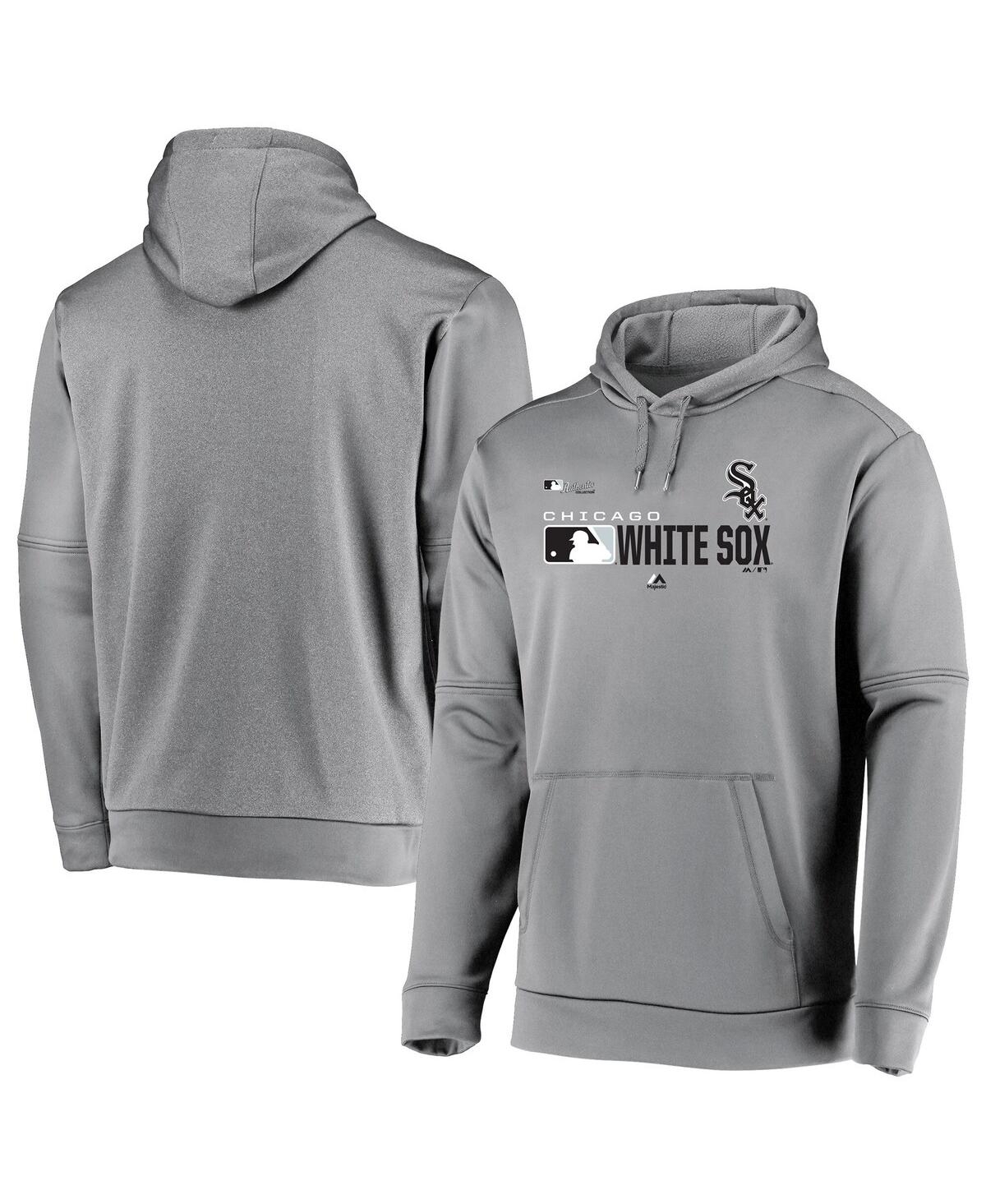 Men's Gray Chicago White Sox Mlb Authentic Players Pullover Hoodie - Gray