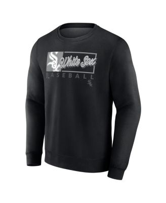 Men's Black Chicago White Sox Focus Fleece Pullover Sweatshirt