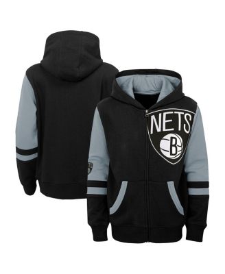 Outerstuff - Preschool Black Brooklyn Nets Straight To The League Full-Zip Hoodie