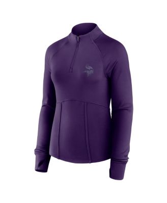 Women's Purple Minnesota Vikings Elements Raglan Quarter-Zip Jacket