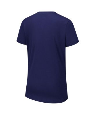 Women's Navy New England Patriots Post Season V-Neck T-Shirt