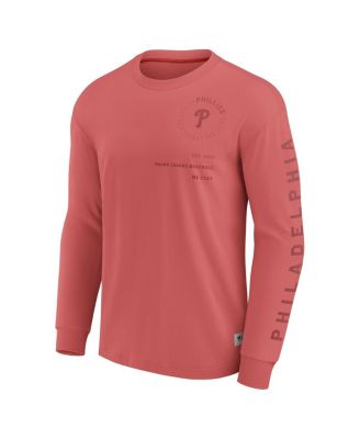 Men's Red Philadelphia Phillies Elements Future Ground Tonal Info Long Sleeve T-Shirt