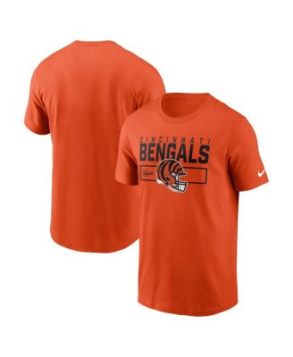 Nike - Men's Orange Cincinnati Bengals Primetime Helmet Essential T-Shirt