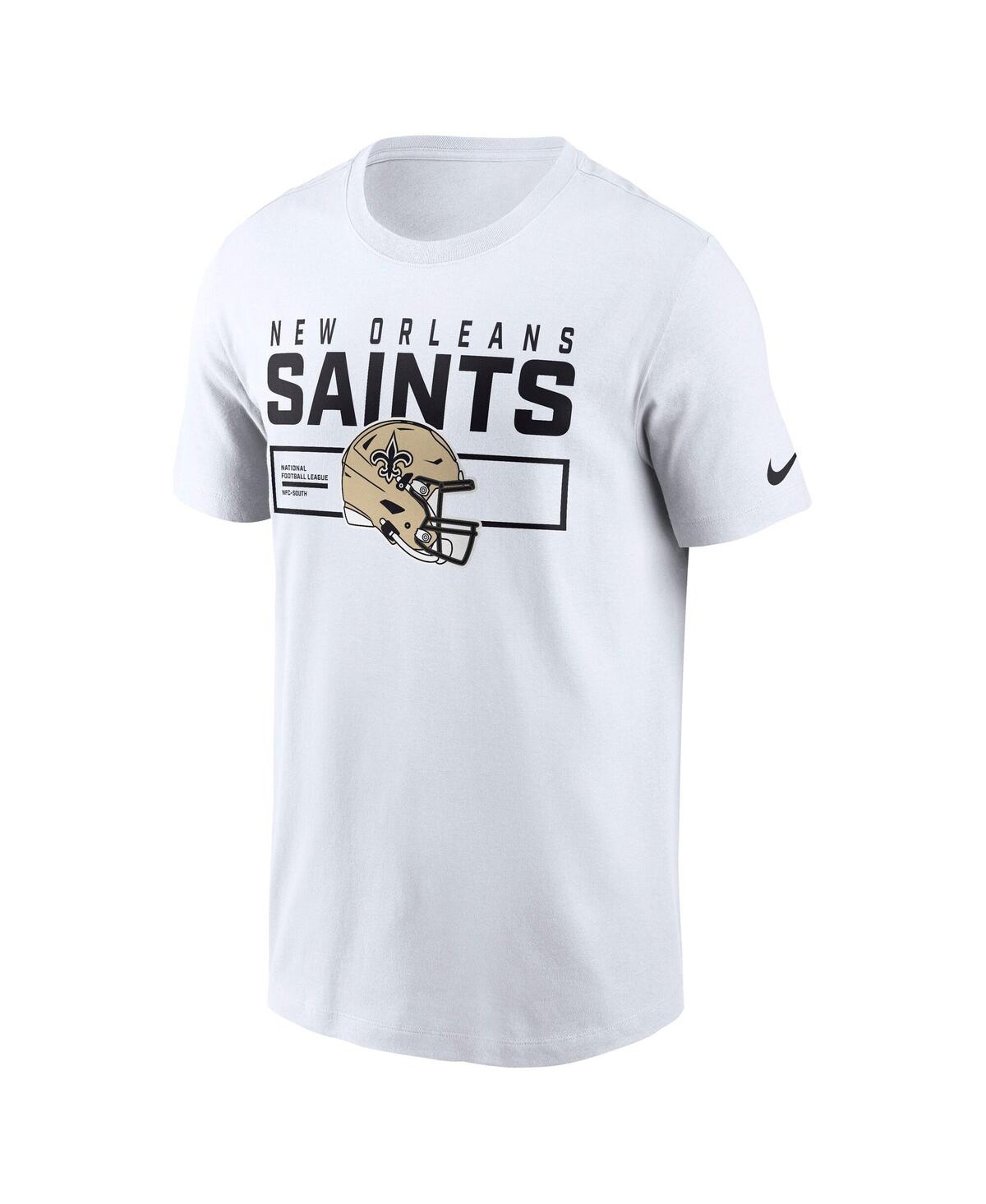 Nike White New Orleans Saints Primetime Helmet Essential T-shirt In White