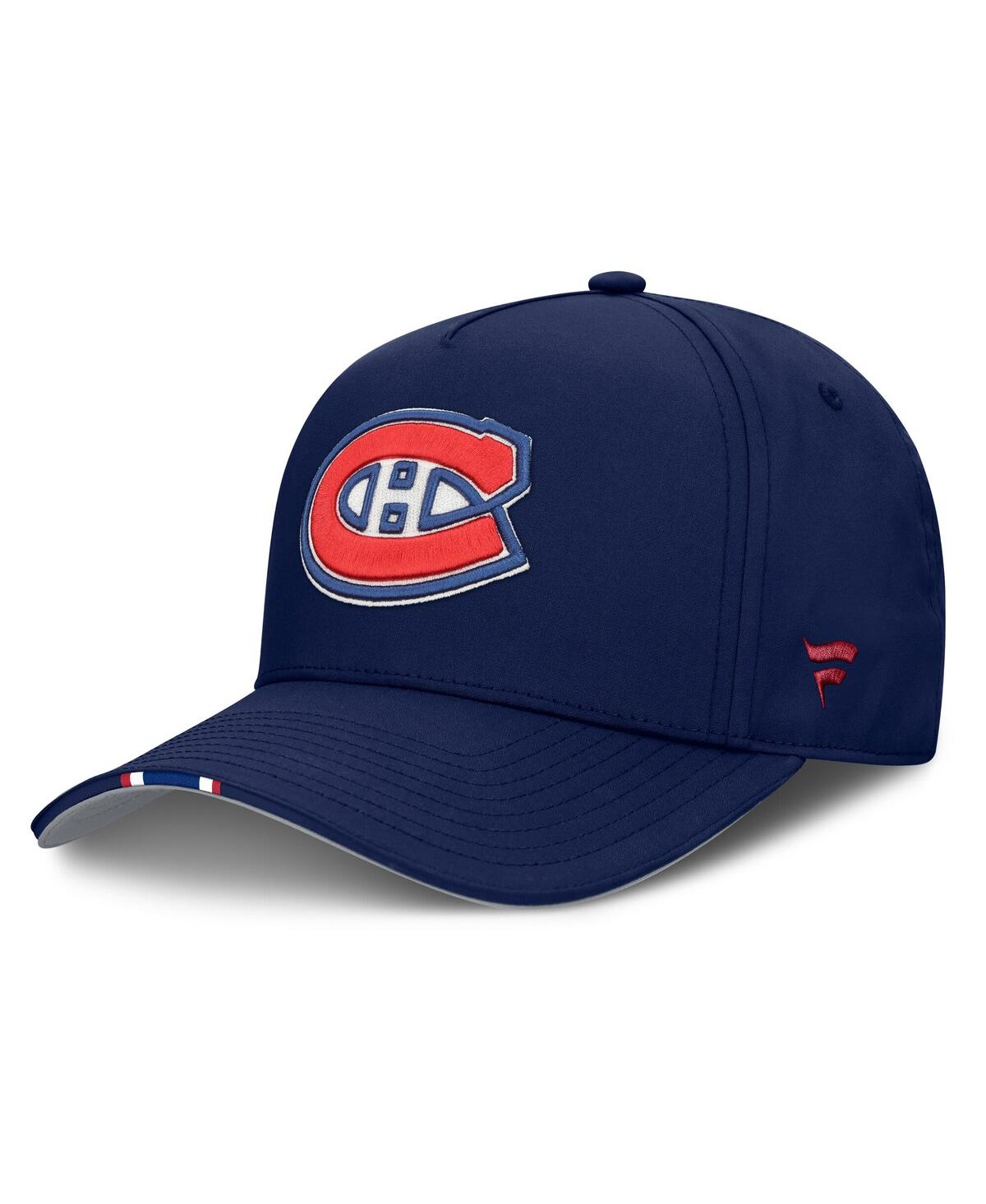 Fanatics Men's Navy Montreal Canadiens 2025 Nhl Draft Authentic Pro On-stage Podium A-frame Adjustable Hat In Blue