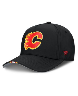 Men's Black Calgary Flames 2025 NHL Draft Authentic Pro On-Stage Podium A-Frame Adjustable Hat