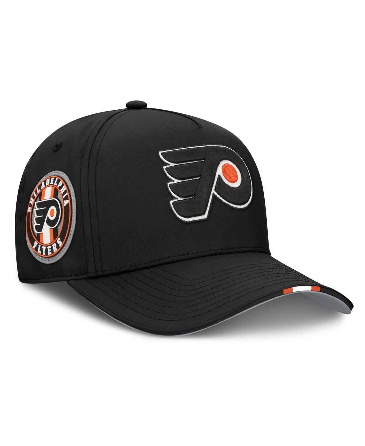 Men's Black Philadelphia Flyers 2025 Nhl Draft Authentic Pro On-Stage Podium A-Frame Adjustable Hat - Black