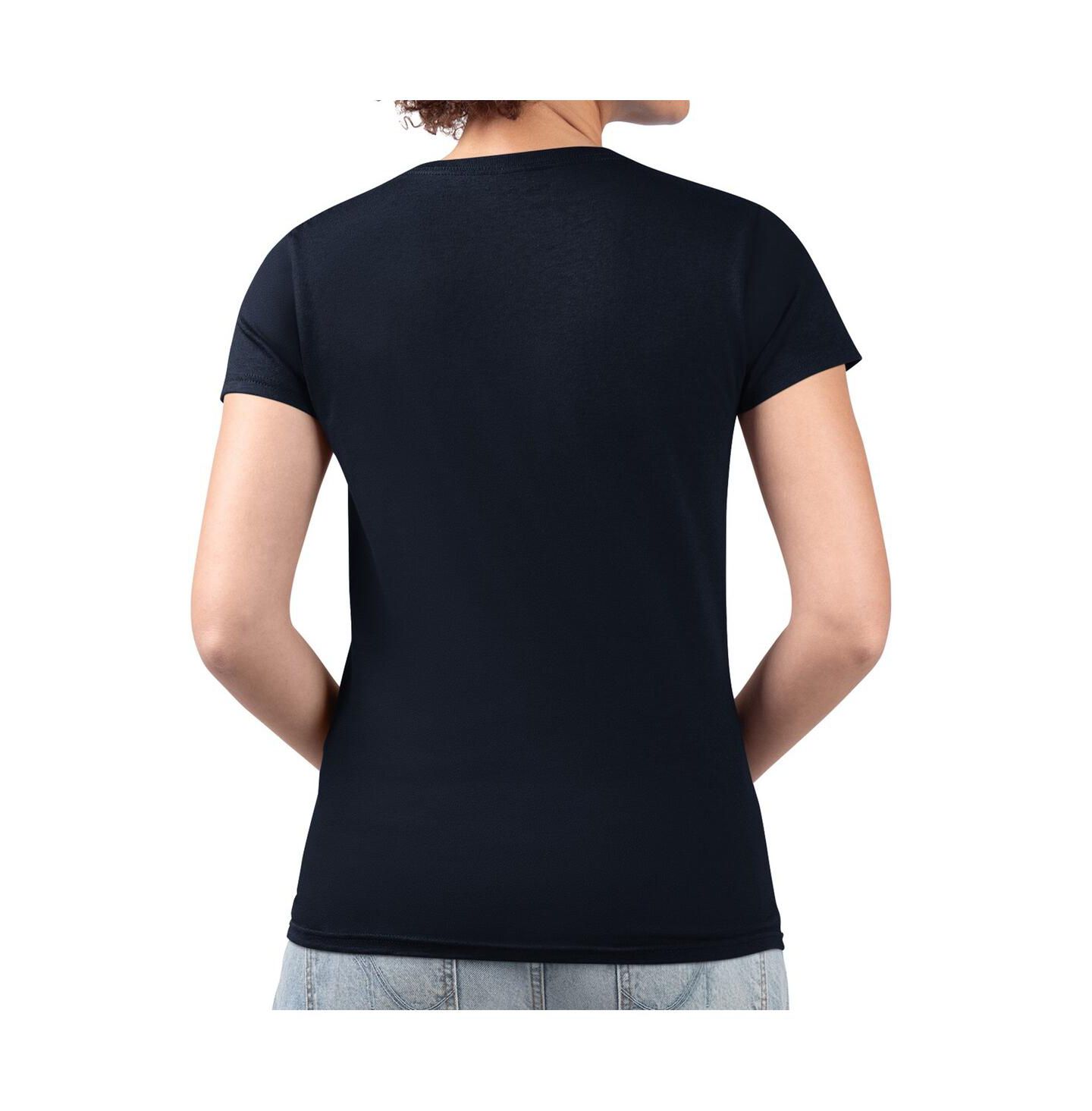 Женская футболка G-III 4Her by Carl Banks Navy New York Yankees Retro Roses Fitted V-Neck — фото 2