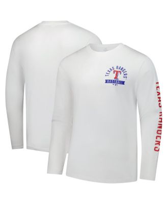 Fanatics - Men's White Texas Rangers Press Box Long Sleeve T-Shirt
