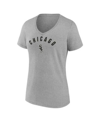 Women's Gray Chicago White Sox V-Neck T-Shirt