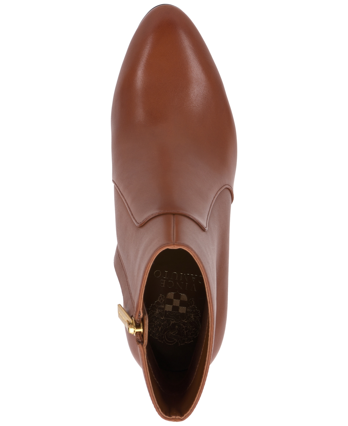 Vince Camuto Greer Almond Toe Bootie In Brown