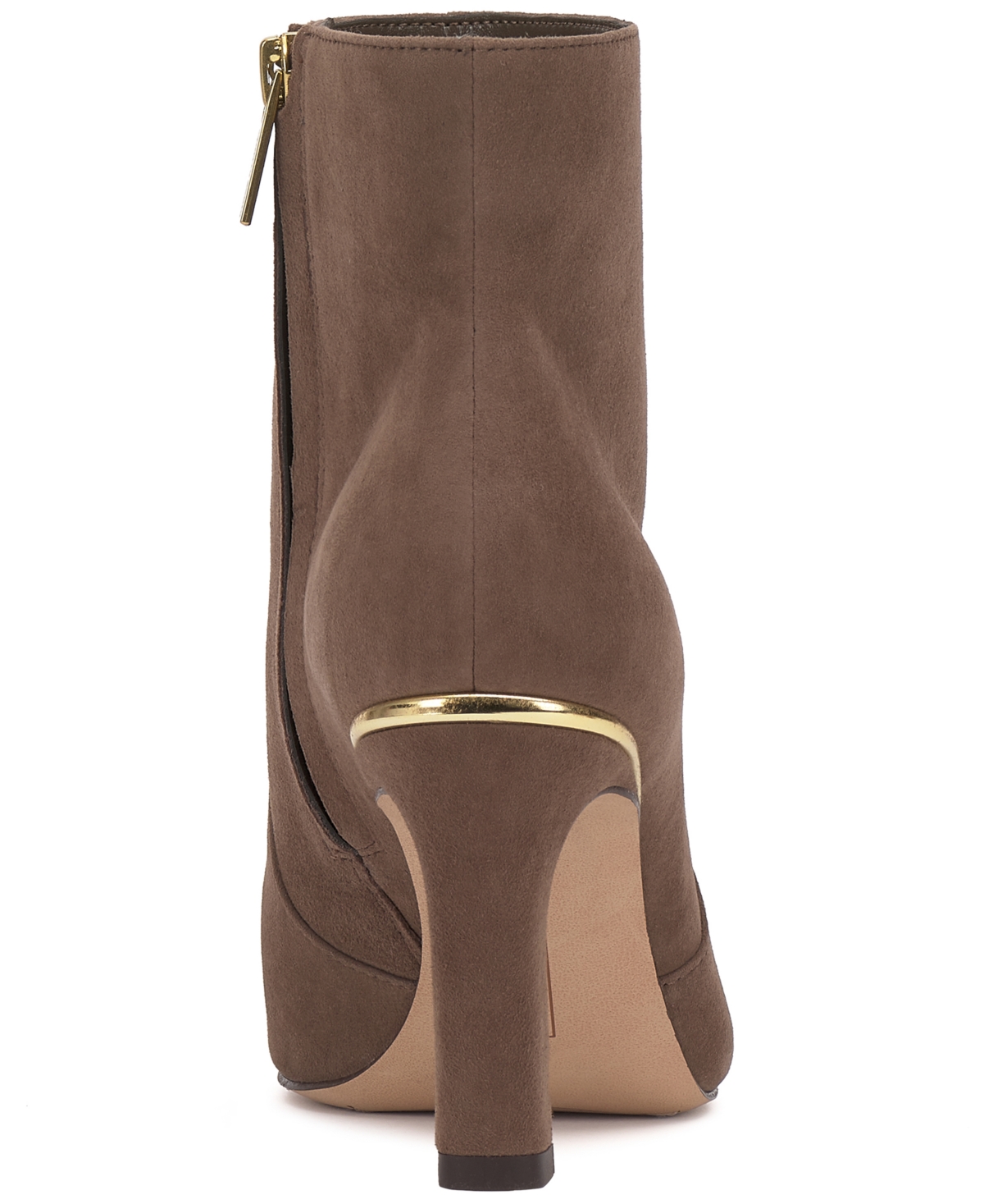 Vince Camuto Greer Almond Toe Bootie In Brown