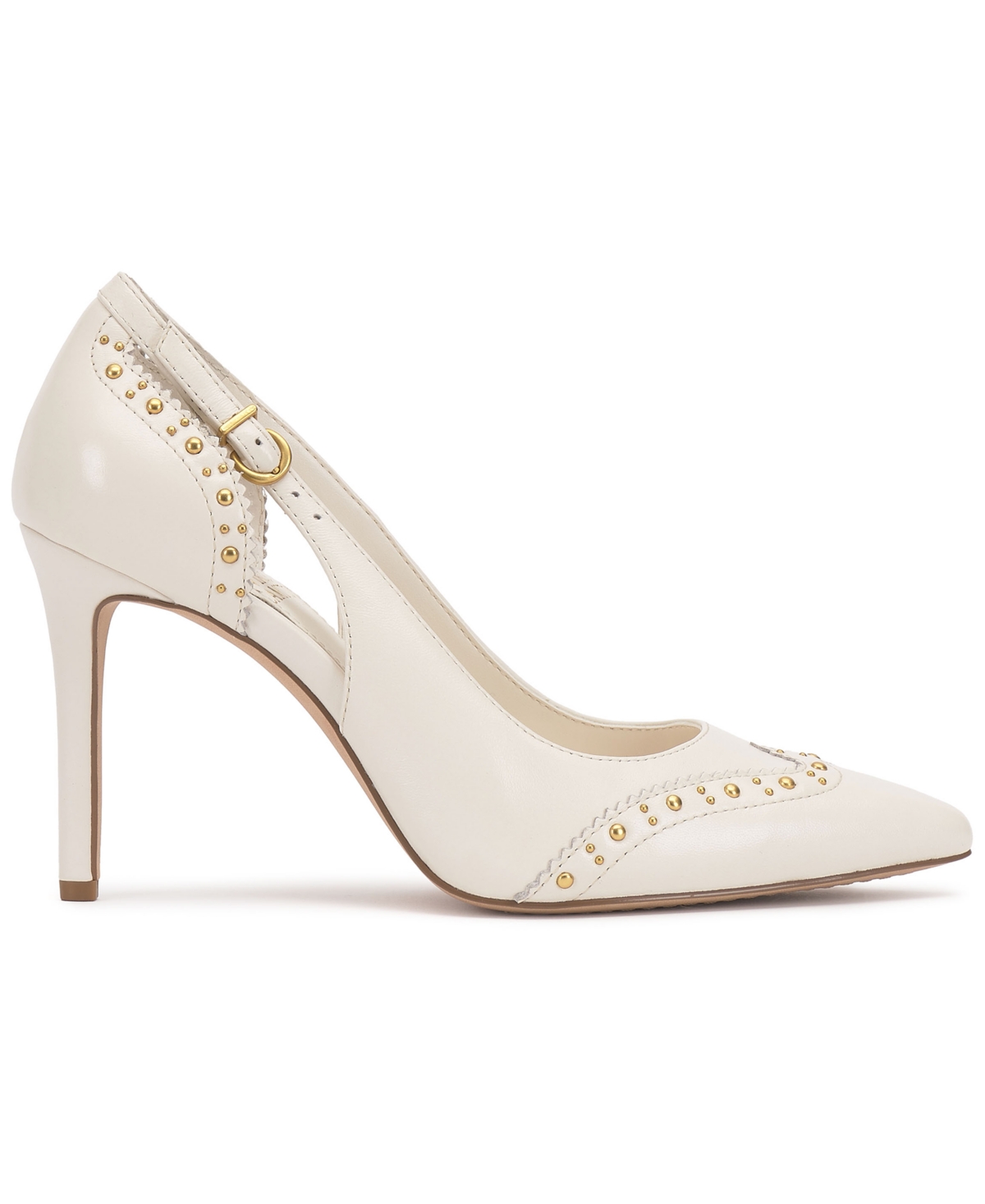 Vince Camuto Hally Studded Pointed Toe Pump In White