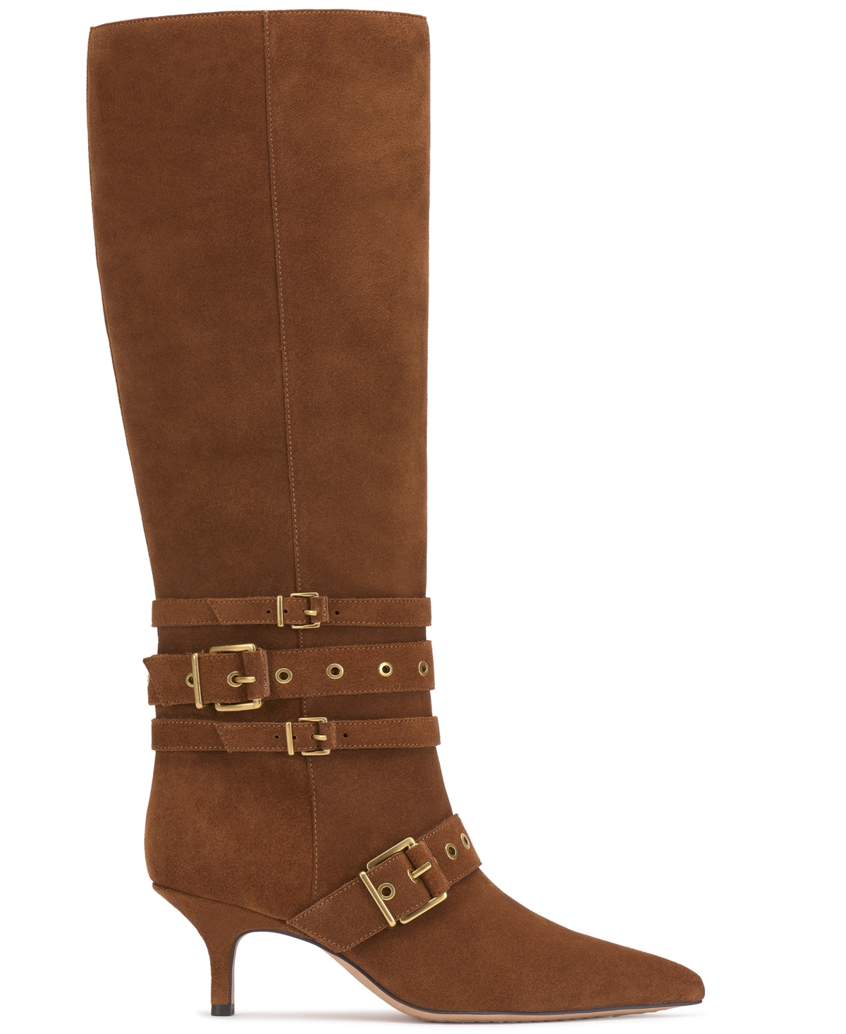 Vince Camuto Women's Tyleen Knee-High Kitten-Heel Moto Dress Boots