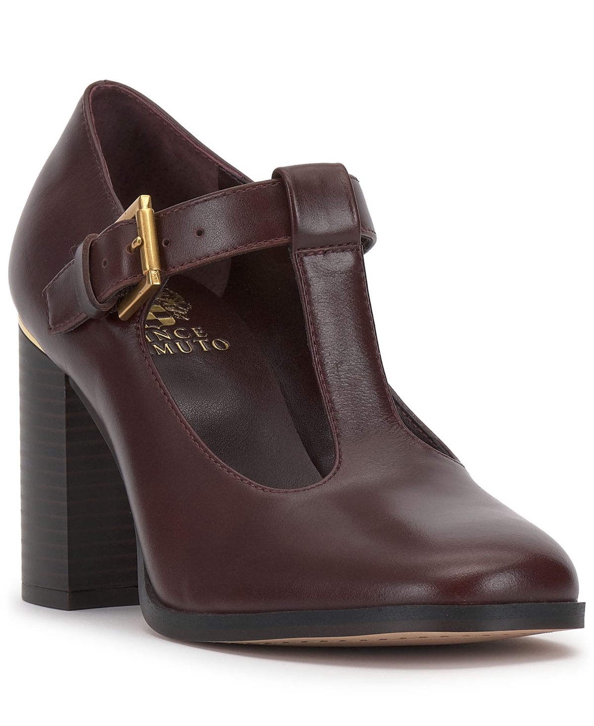 Vince Camuto Micha T-strap Pump In Brown