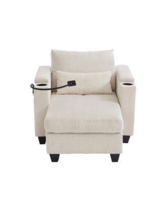 Convertible Sleeper Sofa with USB & Storage