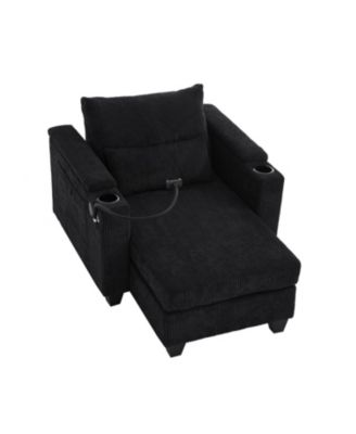 Convertible Sleeper Sofa with USB & Storage