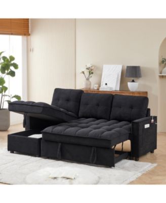 MH 78.75" Reclining Pull-Out Sectional Sofa