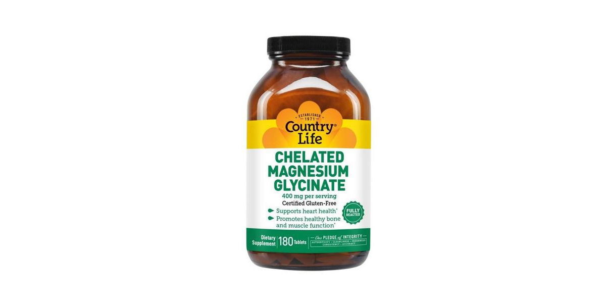 Chelated Magnesium Glycinate, 400 mg, 180 Tabs
