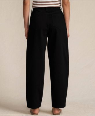 Women's Denim High Rise Barrel Leg Ankle Jeans