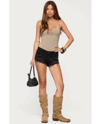 Women's Harlow Gathered V Neck Bodysuit