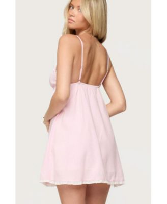 Womens Danira Pinstripe Babydoll Mini Dress