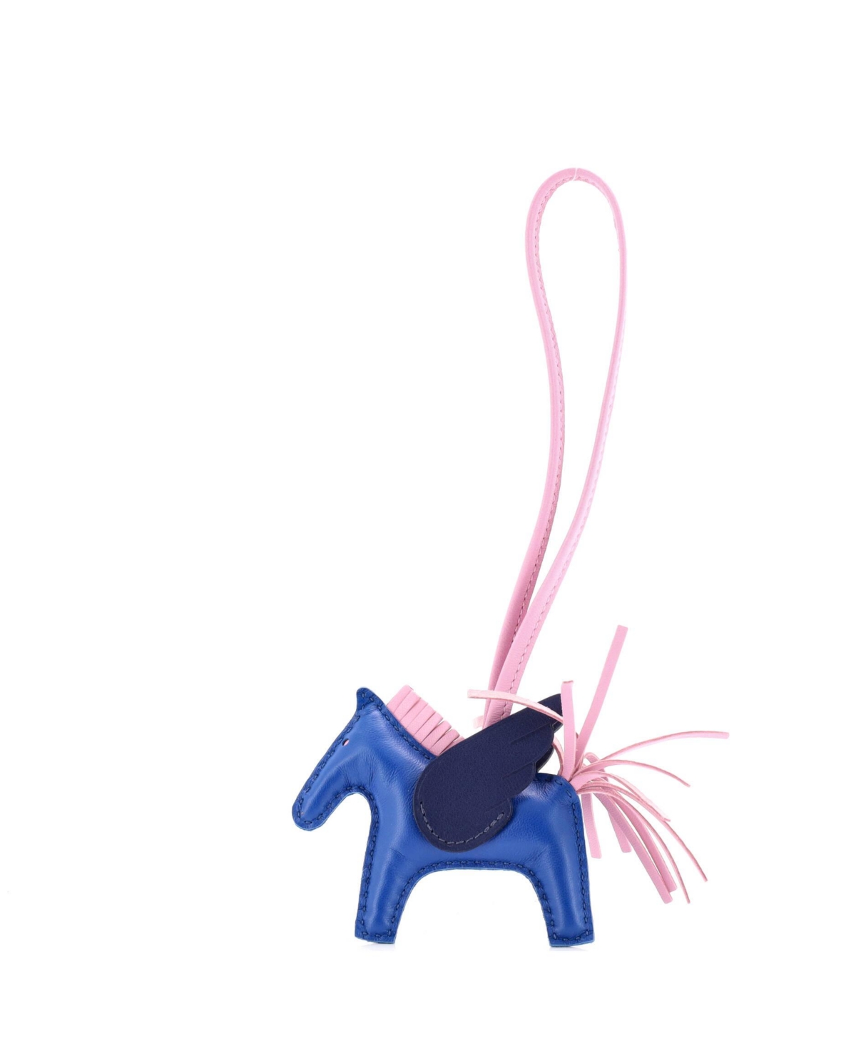 Pm Pegase Rodeo Bag Charm Leather - Blue