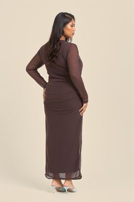 Women's Elegant Mesh Maxi Dress