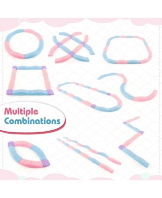 Kids Colored Balance Beams w/ Non-slip Textured Surface Bottom Pad Multicolor