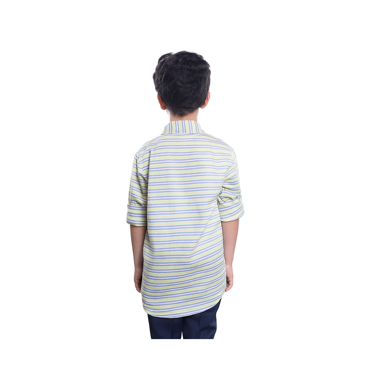 Elie Balleh Big Boys Yellow Slim Fit Striped Button-Down Shirt