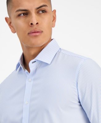 Men's Four Way Stretch Geo Print Button Down Dress Shirt