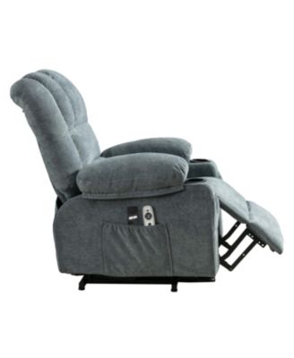 Electric Massage Lift Chair w/ Heat & USB - BLUE