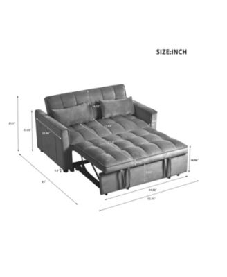 Convertible Sleeper Sofa Bed - Dark Grey
