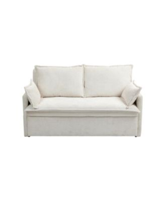 Corduroy Convertible Sleeper Sofa Bed with USB Ports