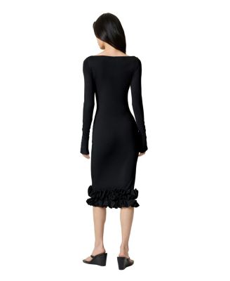 Women's Jersey Maxi Dress with Ruffle Detail