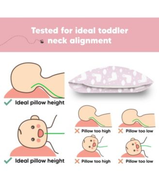 Toddler Pillow with Pillowcase, Small Pillow for Sleeping