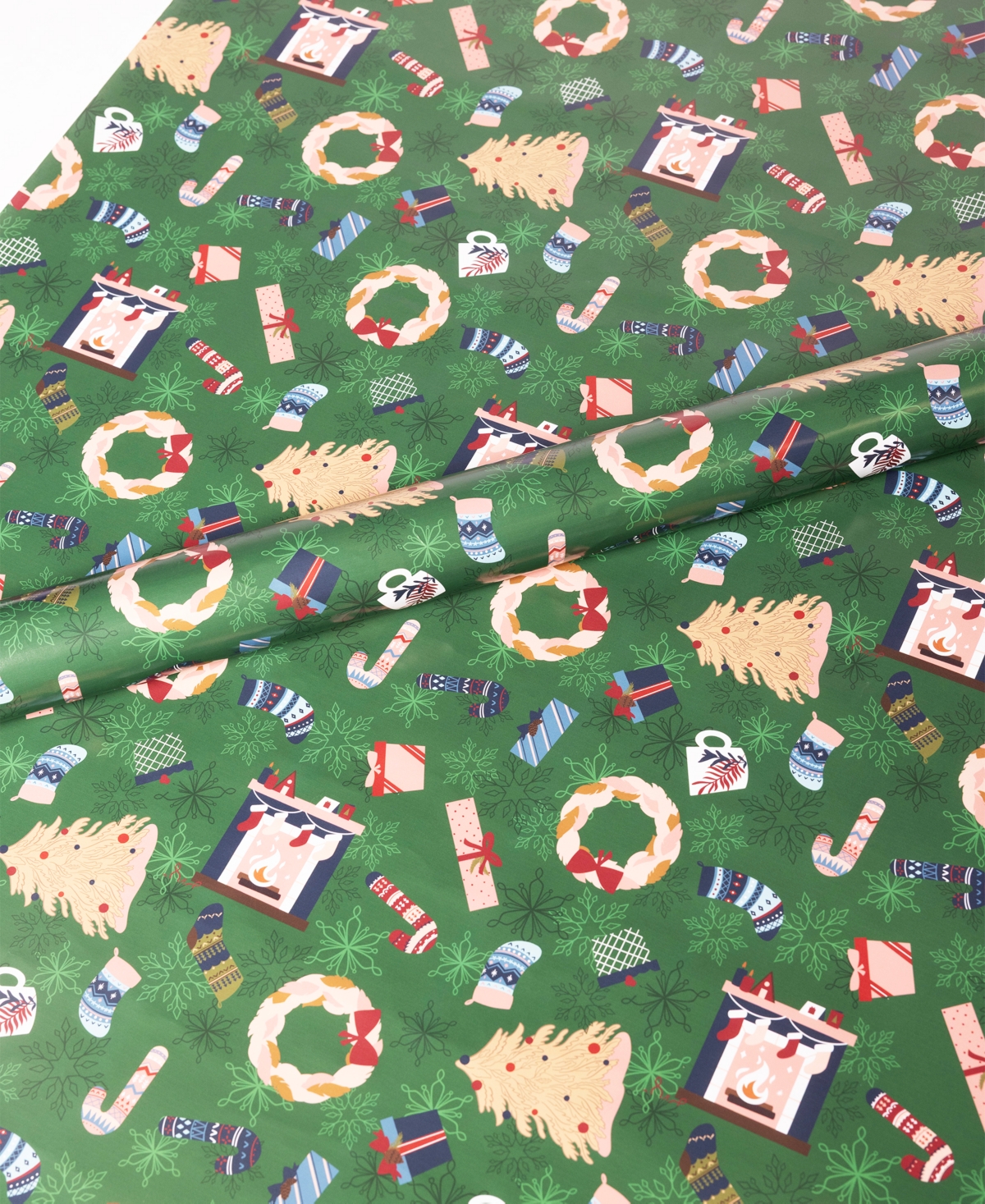 Black Paper Party Jubilee Home Gift Wrap In Green