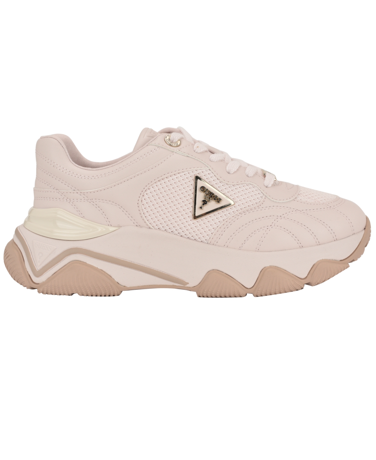 Guess Women's Moeann Triangle G Logo Chunky Lace-up Sneakers In Pink