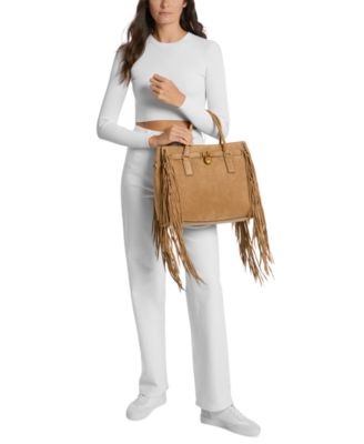 Michael Kors Hamilton Moderne Large Suede Satchel
