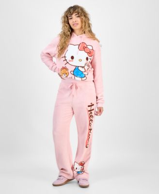 Hybrid - Juniors' Hello Kitty Drawstring Woobie Joggers