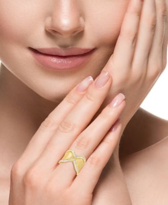 EFFY&reg; Diamond  Baguette X Statement Ring (1/3 ct. t.w.) in 14k Gold