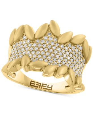 EFFY Collection - Diamond Pav&eacute; Vine-Inspired Wide Ring (1/2 ct. t.w.) in 14k Gold