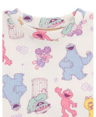 Baby Girls Ribbed T-Shirt and Shorts Outfit Set