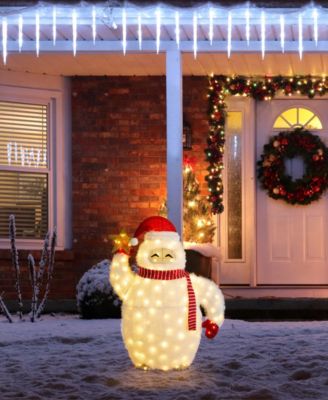 42" Lighted Fabric Christmas 3D Yeti Outdoor D&eacute;cor