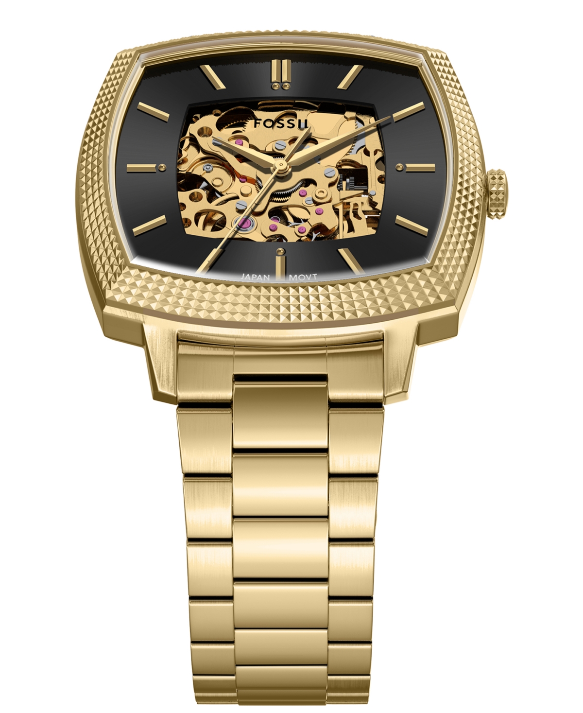 Fossil Unisex Nick Jonas X Machine Luxe Automatic Gold-tone Stainless Steel Watch, 40mm In Gold