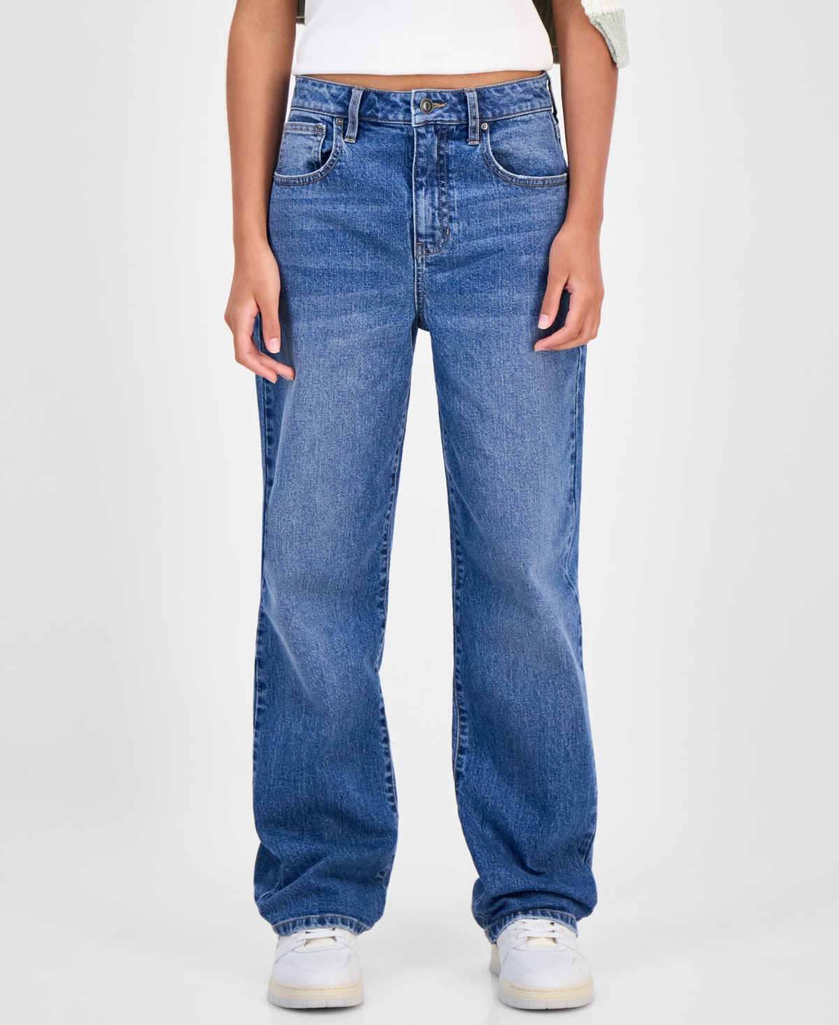 Celebrity Pink Juniors' Skater Straight-leg Jeans In Blue
